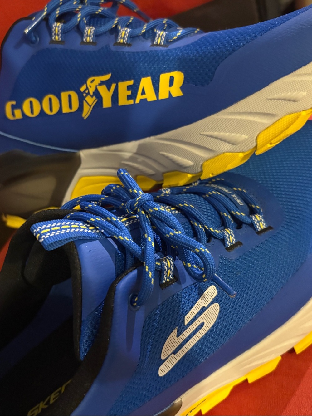 Skechers Blue and Yellow Goodyear Athletic Shoes